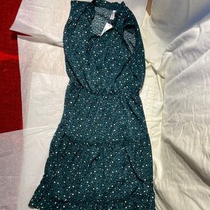 Beachsissi V-Neck Leopard Print Midi Dress Medium